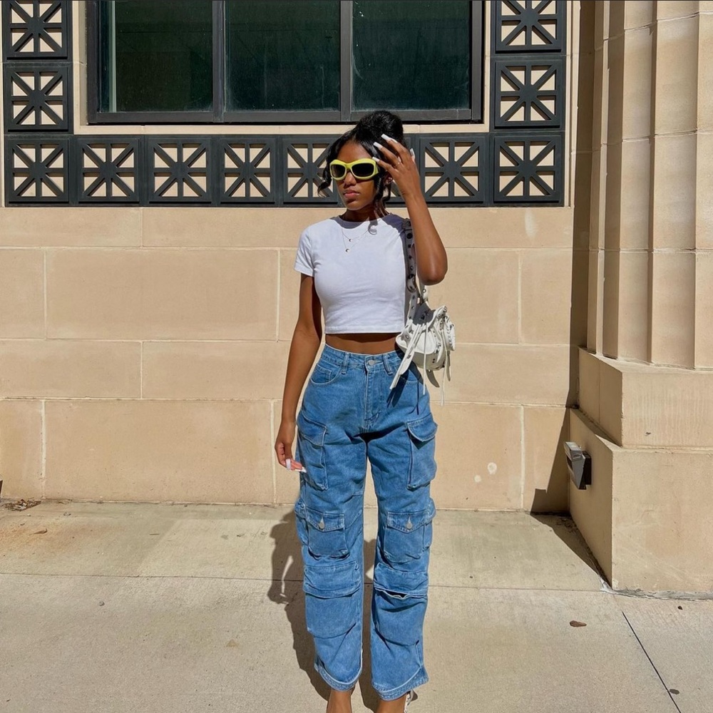 JLTHELABEL MULTI POCKET CARGO PANTS